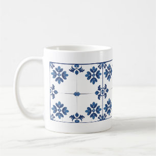Indigo Azulejo Blauwe Portugese Lissabon Decoratie Koffiemok