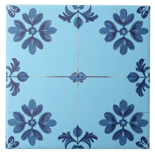 Indigo Azulejo Blauwe Portugese Lissabon Decoratie Tegeltje