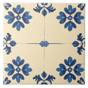 Indigo Azulejo Blauwe Portugese Lissabon Decoratie Tegeltje