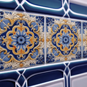 Indigo Azulejo Blauwe Portugese Lissabon Decoratie Tegeltje