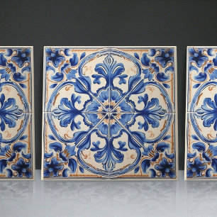 Indigo Azulejo Blauwe Portugese Lissabon Decoratie Tegeltje