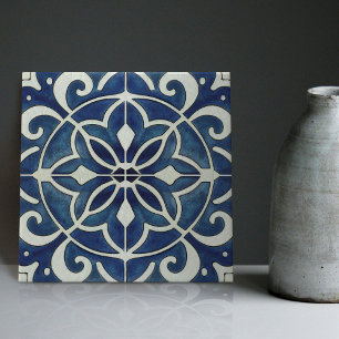 Indigo Azulejo Blauwe Portugese Lissabon Decoratie Tegeltje