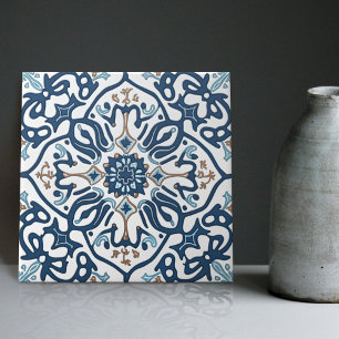 Indigo Azulejo Blauwe Portugese Lissabon Decoratie Tegeltje