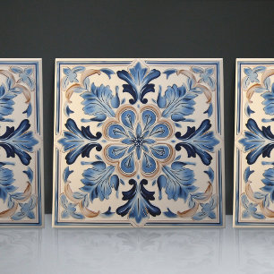 Indigo Azulejo Blauwe Portugese Lissabon Decoratie Tegeltje