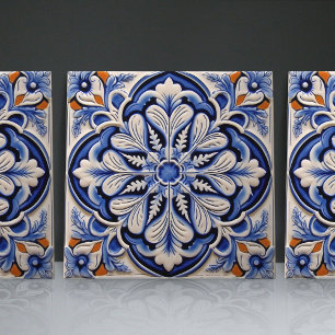 Indigo Azulejo Blauwe Portugese Lissabon Decoratie Tegeltje
