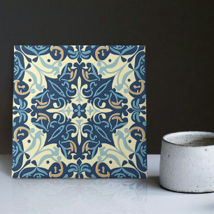 Indigo Azulejo Blauwe Portugese Lissabon Decoratie Tegeltje