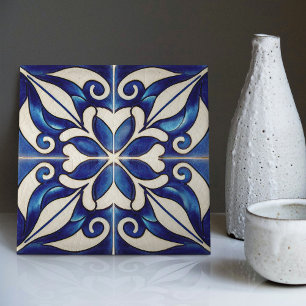Indigo Azulejo Blauwe Portugese Lissabon Decoratie Tegeltje