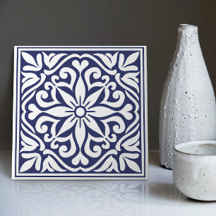 Indigo Azulejo Blauwe Portugese Lissabon Decoratie Tegeltje