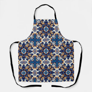 Indigo Azulejo Blauwe Portugese Lissabon Talavera Schort