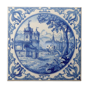 Indigo Azulejo Blauwe Portugese Lissabon Talavera Tegeltje