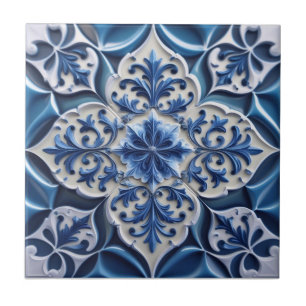 Indigo Azulejo Blauwe Portugese Lissabon Talavera Tegeltje
