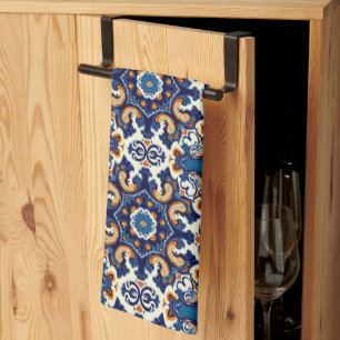 Indigo Azulejo Blauwe Portugese Lissabon Talavera Theedoek