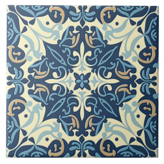 Indigo Azulejo Blue Portugal Decoratief C Tegeltje (Voorkant)