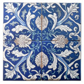 Indigo Azulejo Blue Portugal Decoratief C Tegeltje (Voorkant)