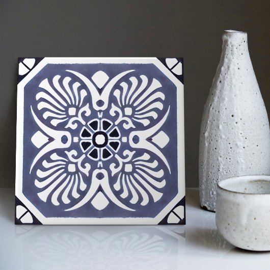 Indigo Azulejo Blue Portugal Decoratief C Tegeltje