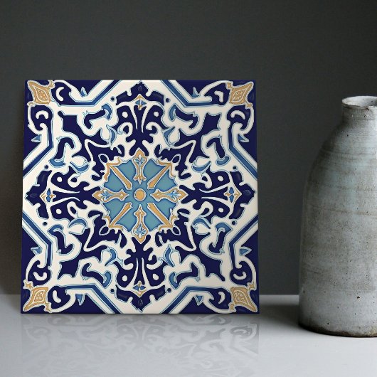 Indigo Azulejo Blue Portugal Decoratief C Tegeltje