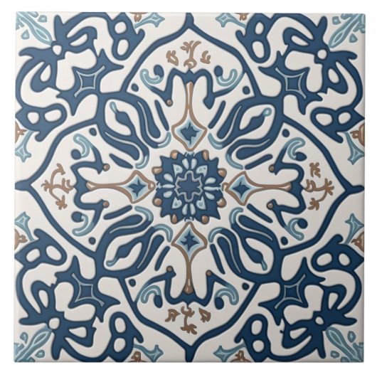 Indigo Azulejo Blue Portugal Decoratief C Tegeltje (Voorkant)