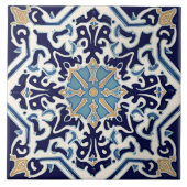 Indigo Azulejo Blue Portugal Decoratief C Tegeltje (Voorkant)