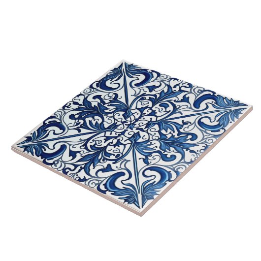 Indigo Azulejo Blue Portugal Decoratief C Tegeltje (Zijkant)