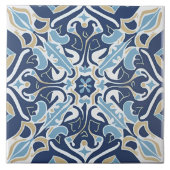 Indigo Azulejo Blue Portugal Decoratief Tegeltje (Voorkant)