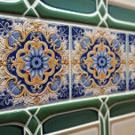 Indigo Azulejo Blue Portugal Decoratief Tegeltje<br><div class="desc">Indigo Azulejo Blue Portugese decoratieve keramische tegels van Lissabon zijn een mooie en unieke aanvulling op elk huis. Een product van hoge kwaliteit met een tijdloze esthesie. De blauwe kleur van de tegels is geïnspireerd door het indigo blauw van de beroemde azulejo-tegels van Lissabon, waardoor je ruimte een stukje geschiedenis...</div>