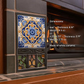 Indigo Azulejo Blue Portugal Decoratief Tegeltje