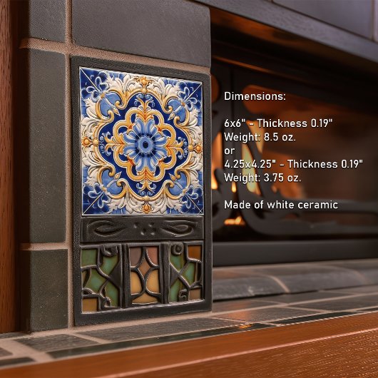 Indigo Azulejo Blue Portugal Decoratief Tegeltje