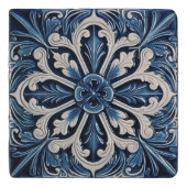 Indigo Azulejo Blue Portugal Decoratief Trivet (Voorkant)