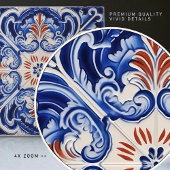 Indigo Azulejo Blue Portugal Lissabon Duotone Tegeltje