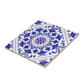 Indigo Azulejos Portugese Blauwe en witte tegels Tegeltje (Zijkant)