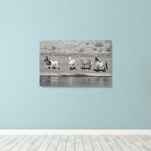 Indigo Band Canvas Afdruk (Insitu (Houten vloer))