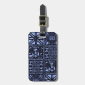 Indigo Batik Dekbed - Blauw Bagagelabel (Voorkant verticaal)