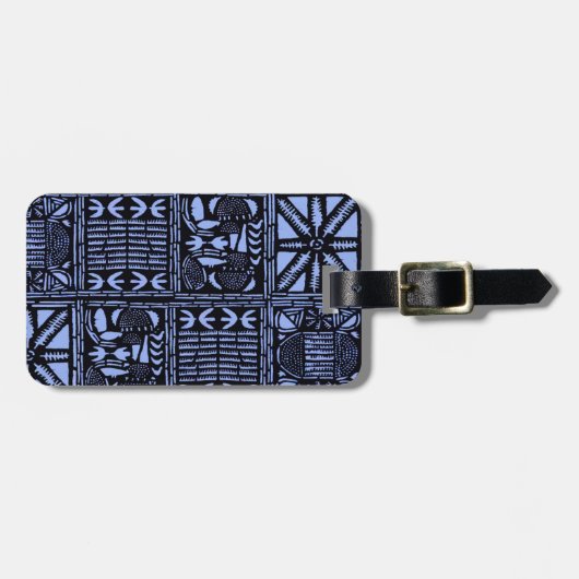 Indigo Batik Quilt - Blauw Bagagelabel (Voorkant horizontaal)