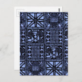 Indigo Batik Quilt - Blauw Briefkaart (Voorkant / Achterkant)