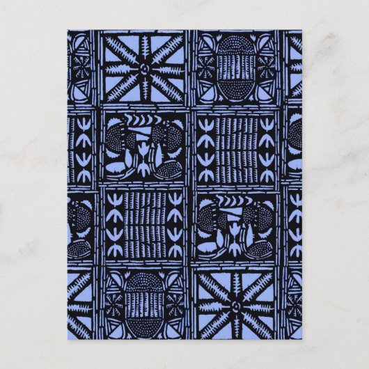 Indigo Batik Quilt - Blauw Briefkaart (Voorkant)