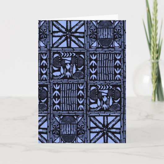 Indigo Batik Quilt - Blauw Kaart (Voorkant)