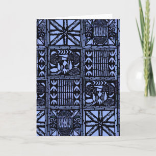 Indigo Batik Quilt - Blauw Kaart
