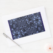 Indigo Batik Quilt - Blauw Rechthoekige Sticker (Envelop)