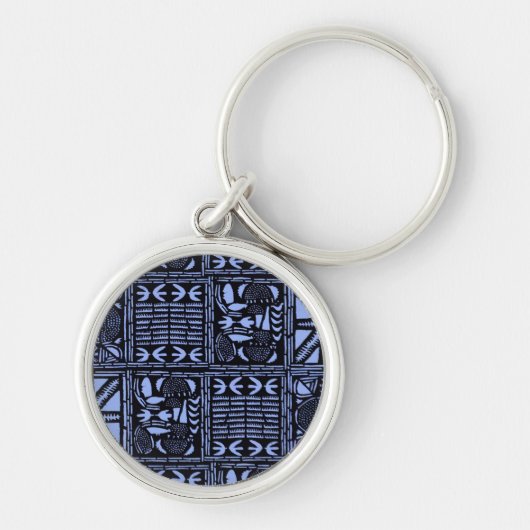 Indigo Batik Quilt - Blauw Sleutelhanger (Voorkant)