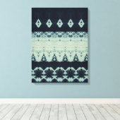 Indigo Beauty Shibori Canvas Print (Insitu (Houten vloer))