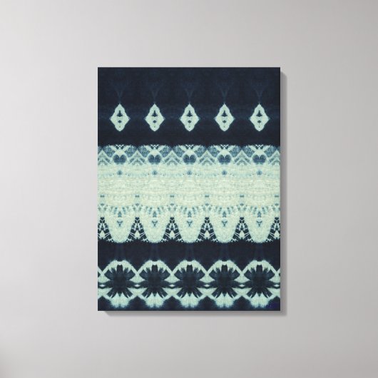 Indigo Beauty Shibori Canvas Print (Voorkant)