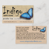 Indigo Biz-kaarten Visitekaartje (Voorkant / Achterkant)