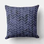 Indigo Blau Pijl Patroon Kussen (Achterkant)