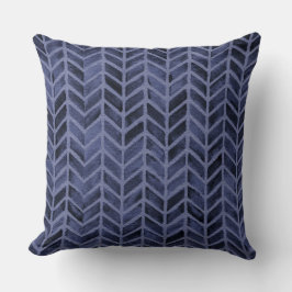 Indigo Blau Pijl Patroon Kussen