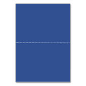 Indigo blauw blad bruiloft gevouwen escort card kaart (Achterkant)