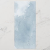 Indigo blauw bloemenmenu menu (Achterkant)