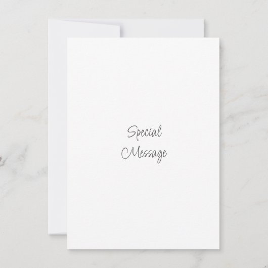 Indigo Blauw Groen Waterverf Abstract Bloem Bedankkaart (Achterkant)