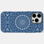 Indigo Blauw Mandala Patroon Case-Mate iPhone Case (Achterkant (horizontaal))