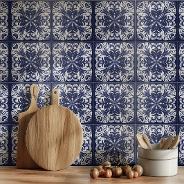 Indigo Blauw Wit Azulejo Mediterraan Tegeltje