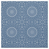 Indigo Blauwe Mandala Patroon Stof (Swatch)